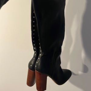 Black Knee High Boots
